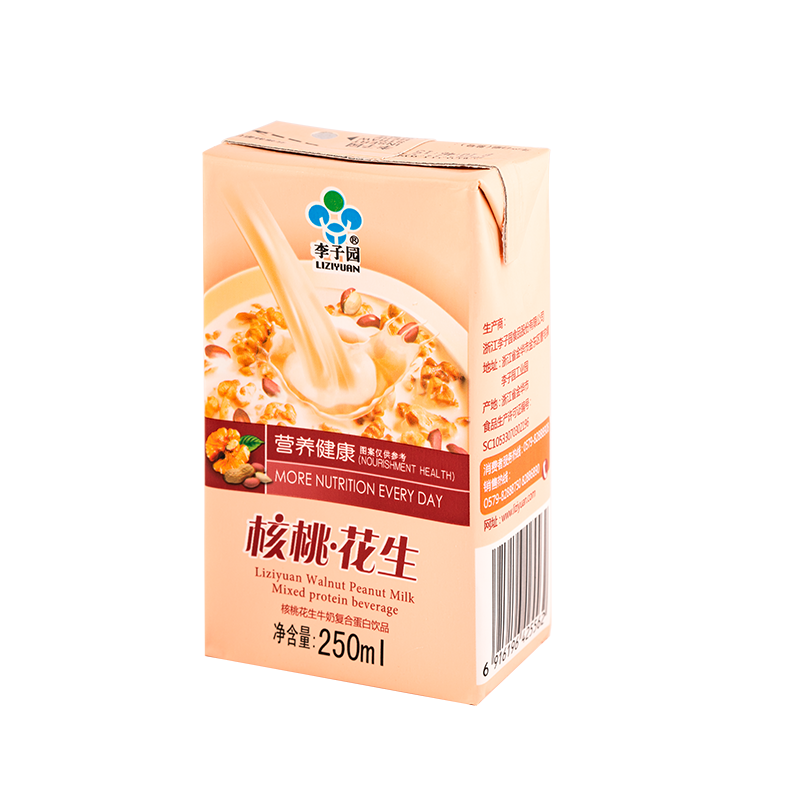 250ml核桃花生牛奶復(fù)合蛋白飲品